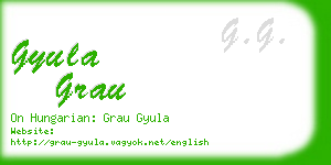 gyula grau business card